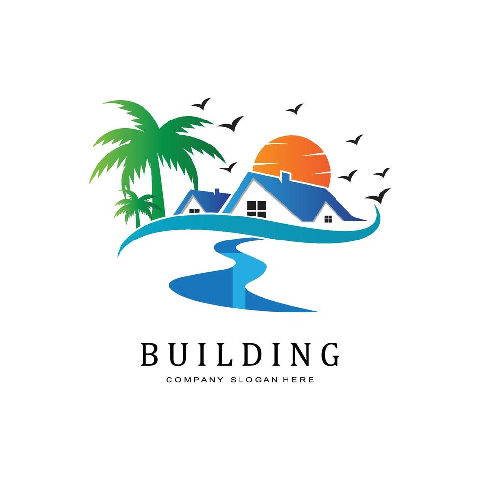 Property and Construction logo free vector icon