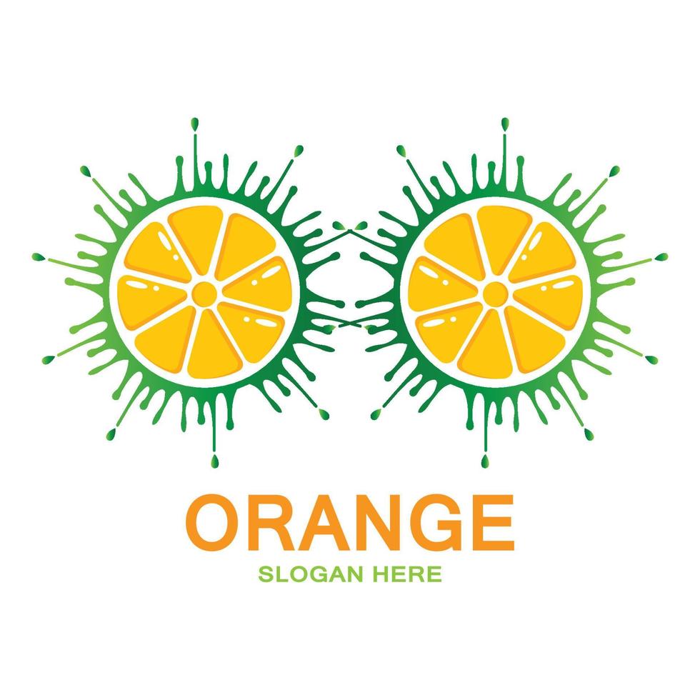 vector de icono de logotipo de fruta naranja. inspiración vegetal, ilustración