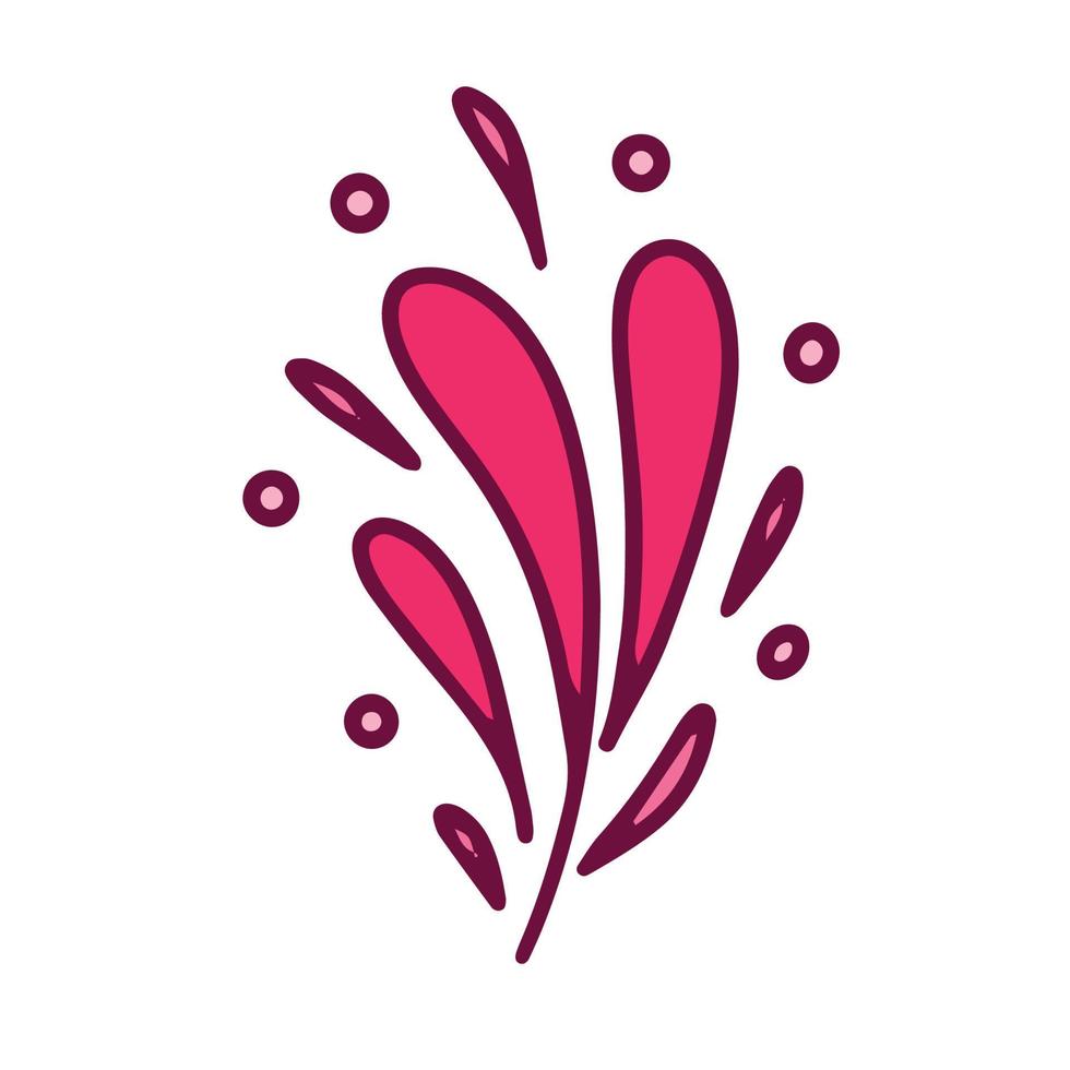Pink floral ornament vector