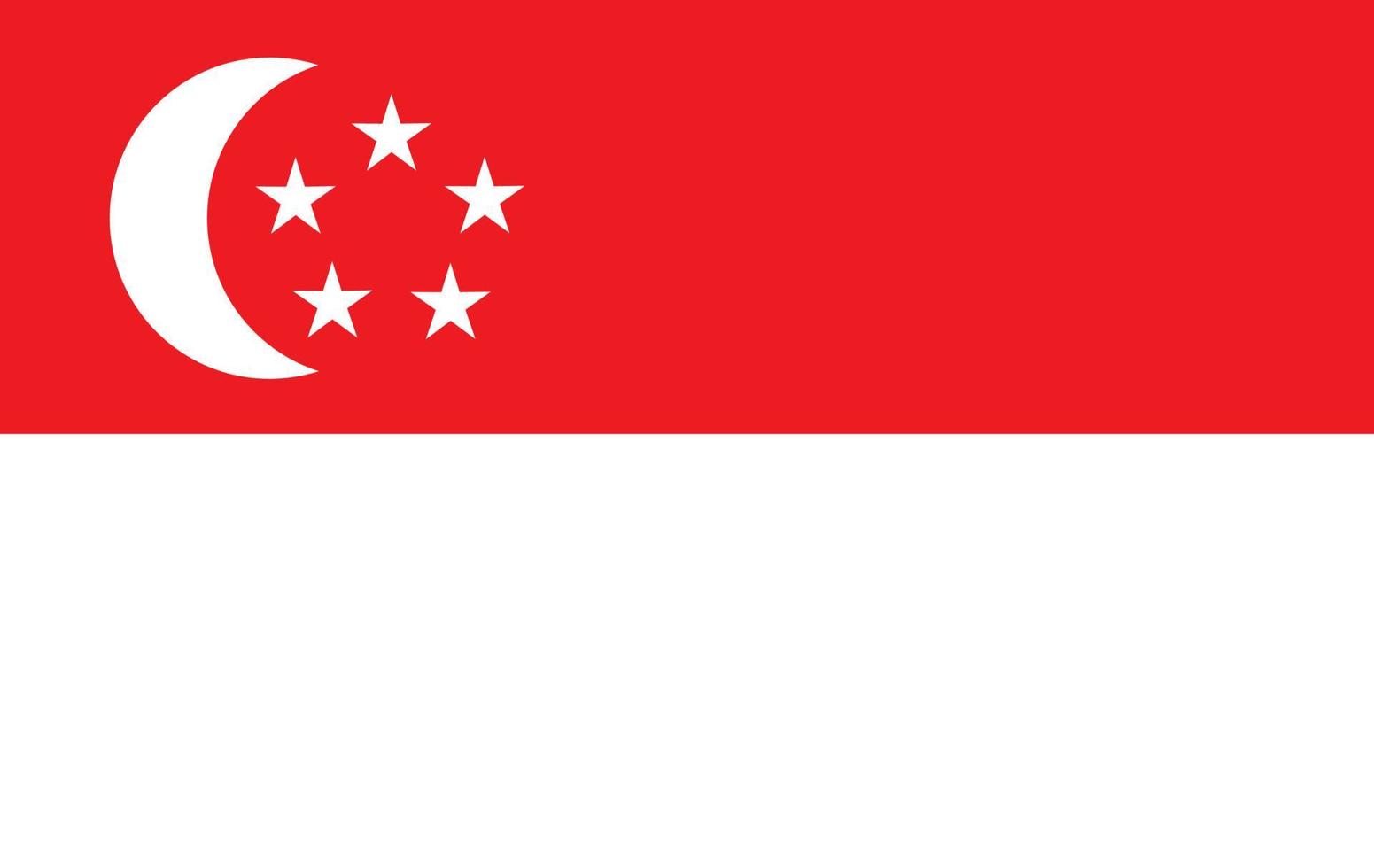 Flag of Singapore vector illustration. Original proportion.