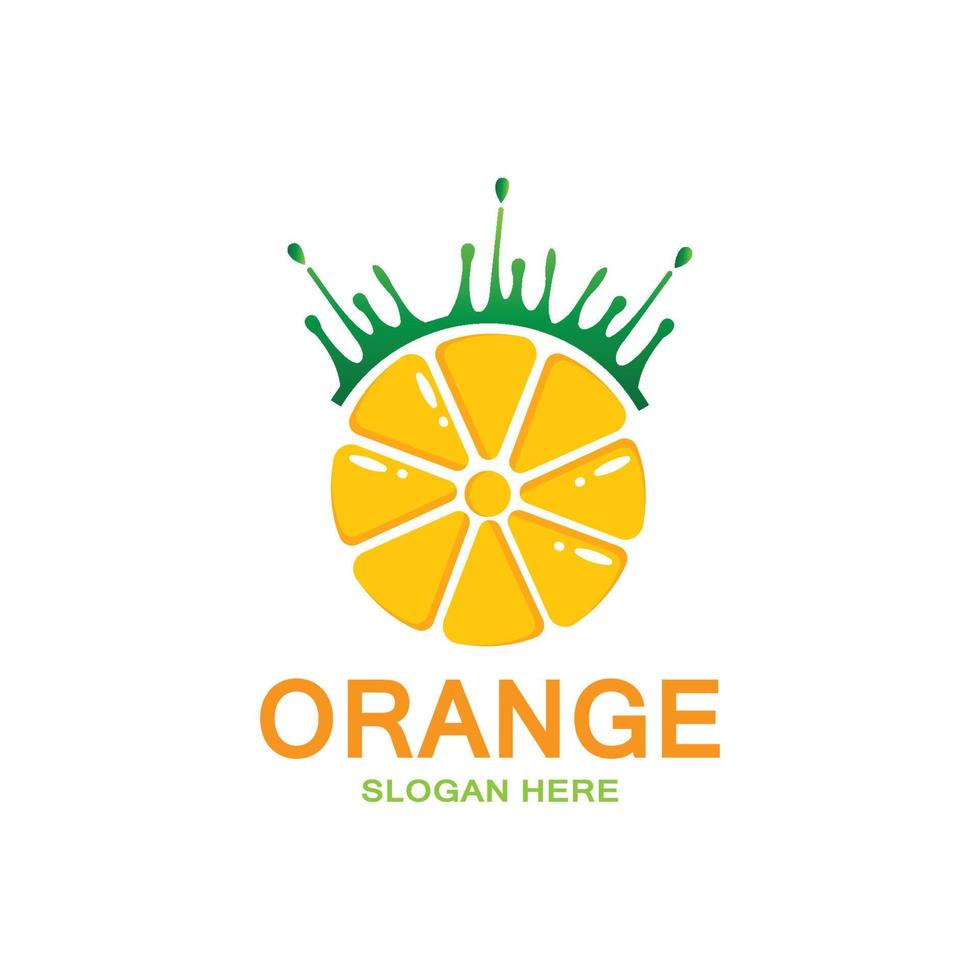 vector de icono de logotipo de fruta naranja. inspiración vegetal, ilustración