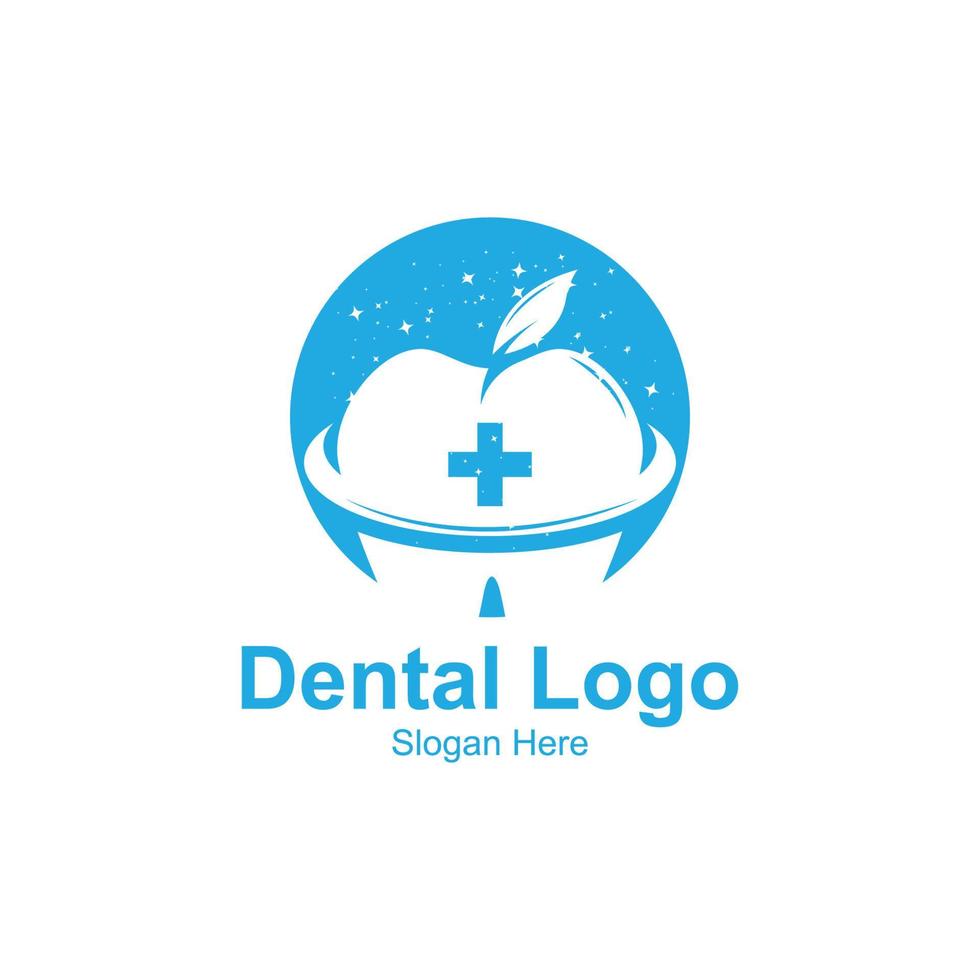 vector del logotipo de salud dental, mantenimiento y cuidado de los dientes, diseño para impresión de pantalla, empresa, pegatinas, fondo