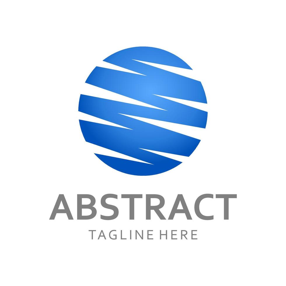 Abstract globe technology logo vector