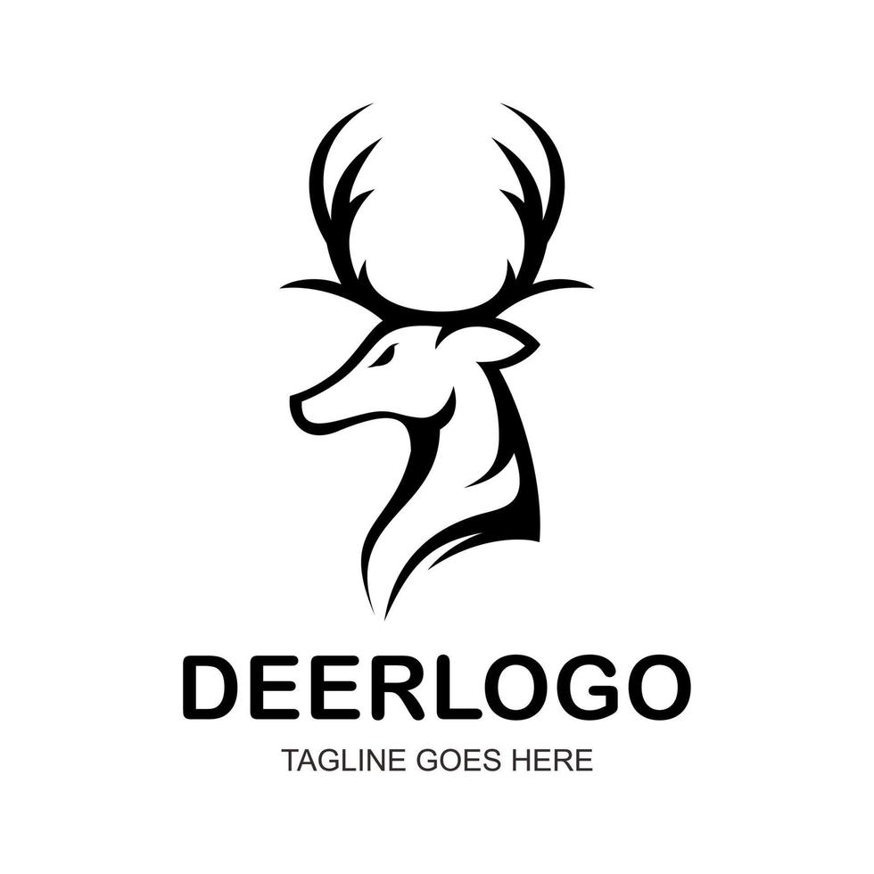deer head logo vector