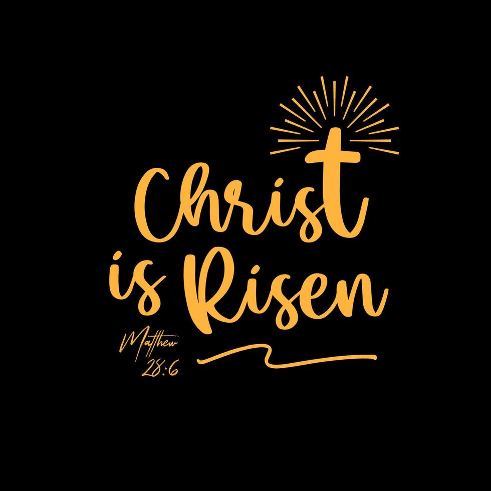 Bible verse He has risen, vector illustration