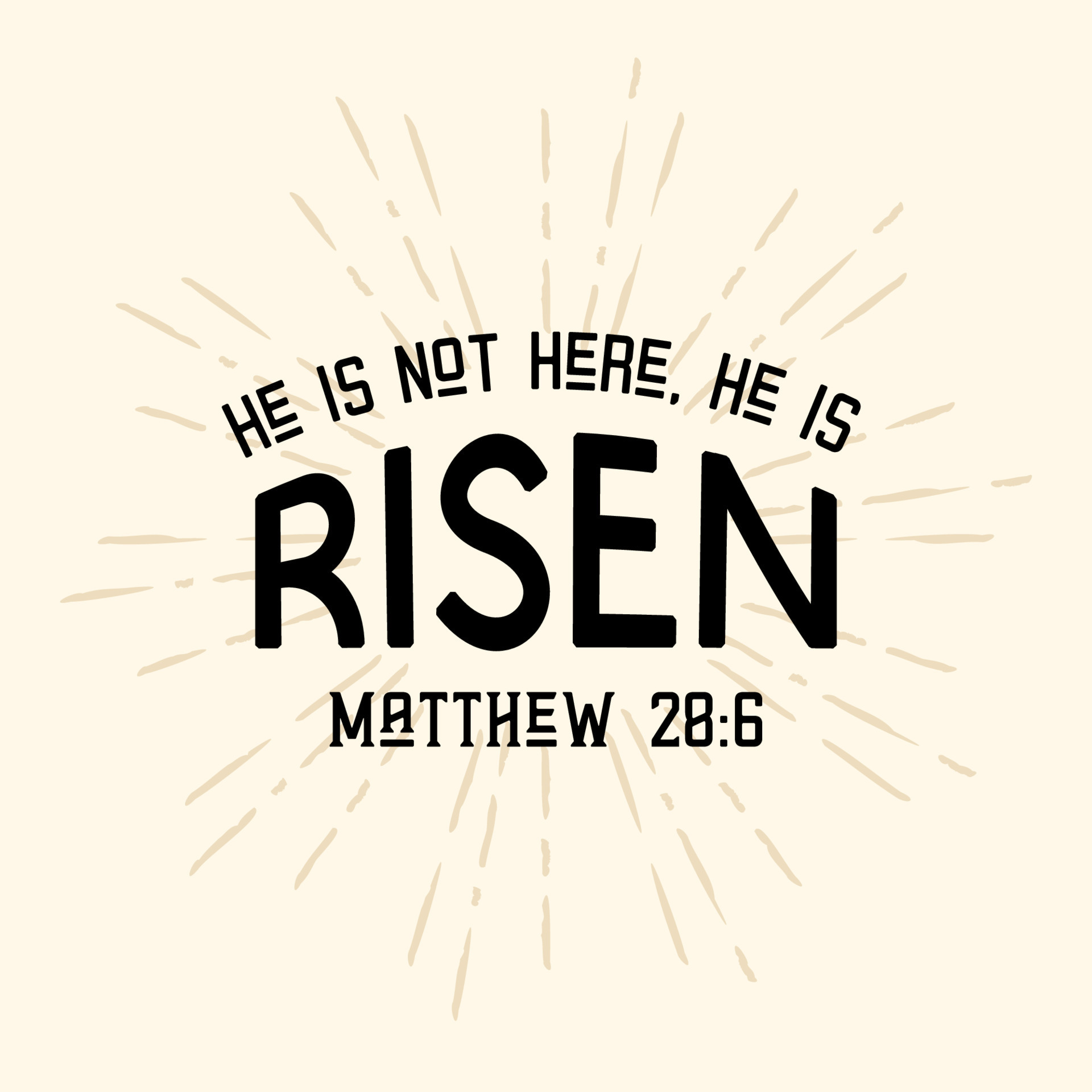 Bible verse He has risen, vector illustration 7688810 Vector Art at