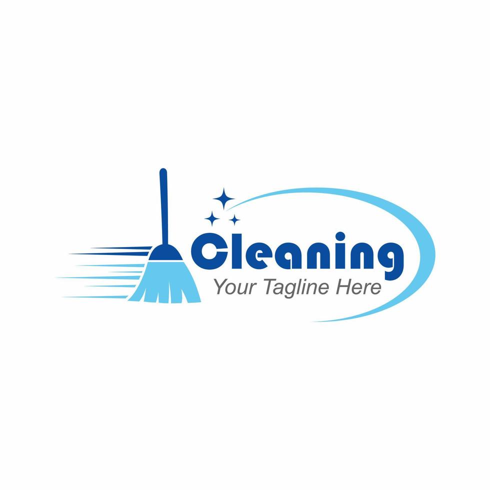 broom clean vector logo