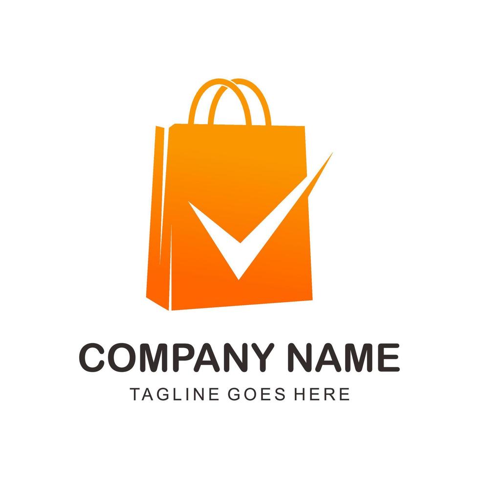 shopping bag logo vector
