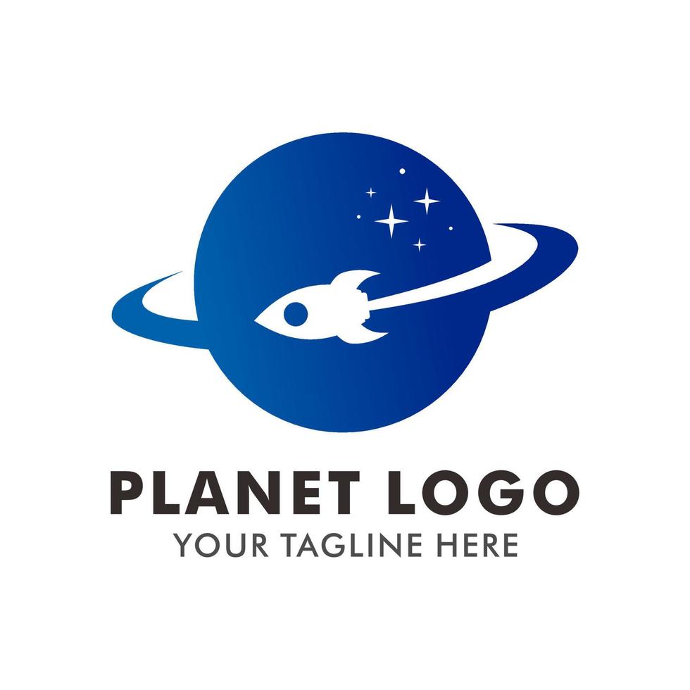 space planet logo vector