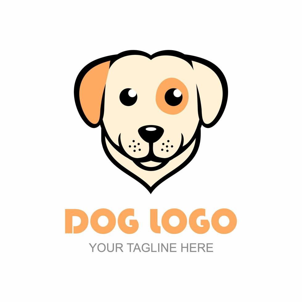 logo de cabeza de perro vector