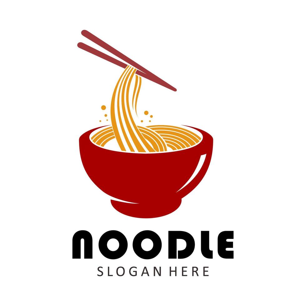 logotipo de vector de fideos