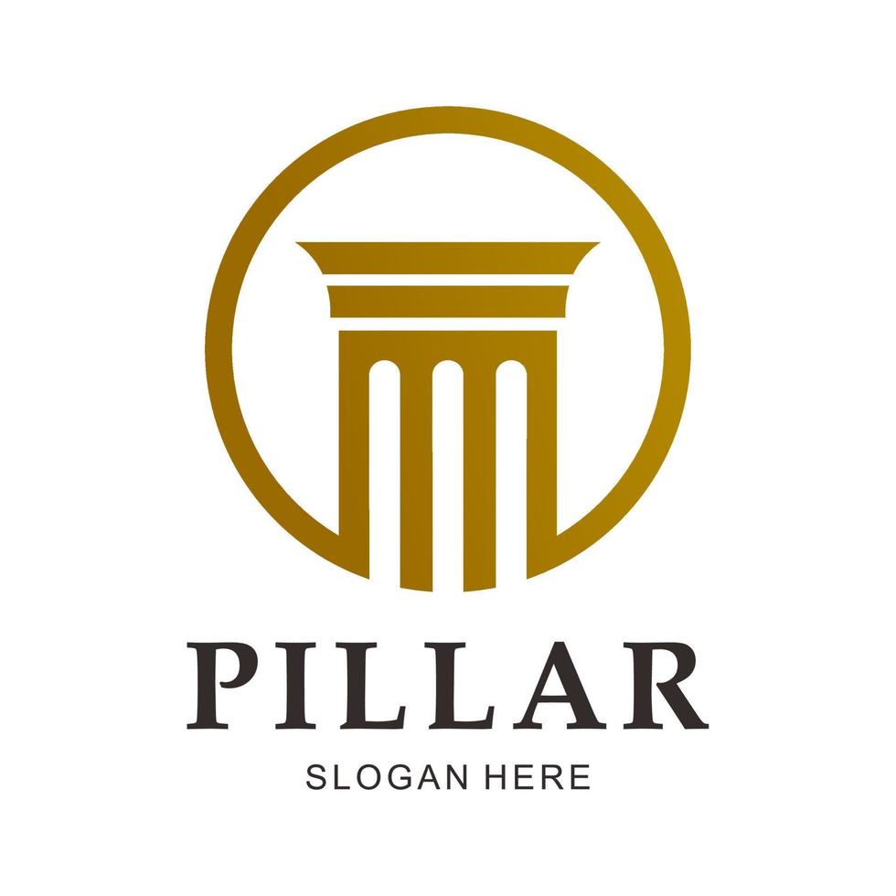 logotipo de la justicia del pilar vector