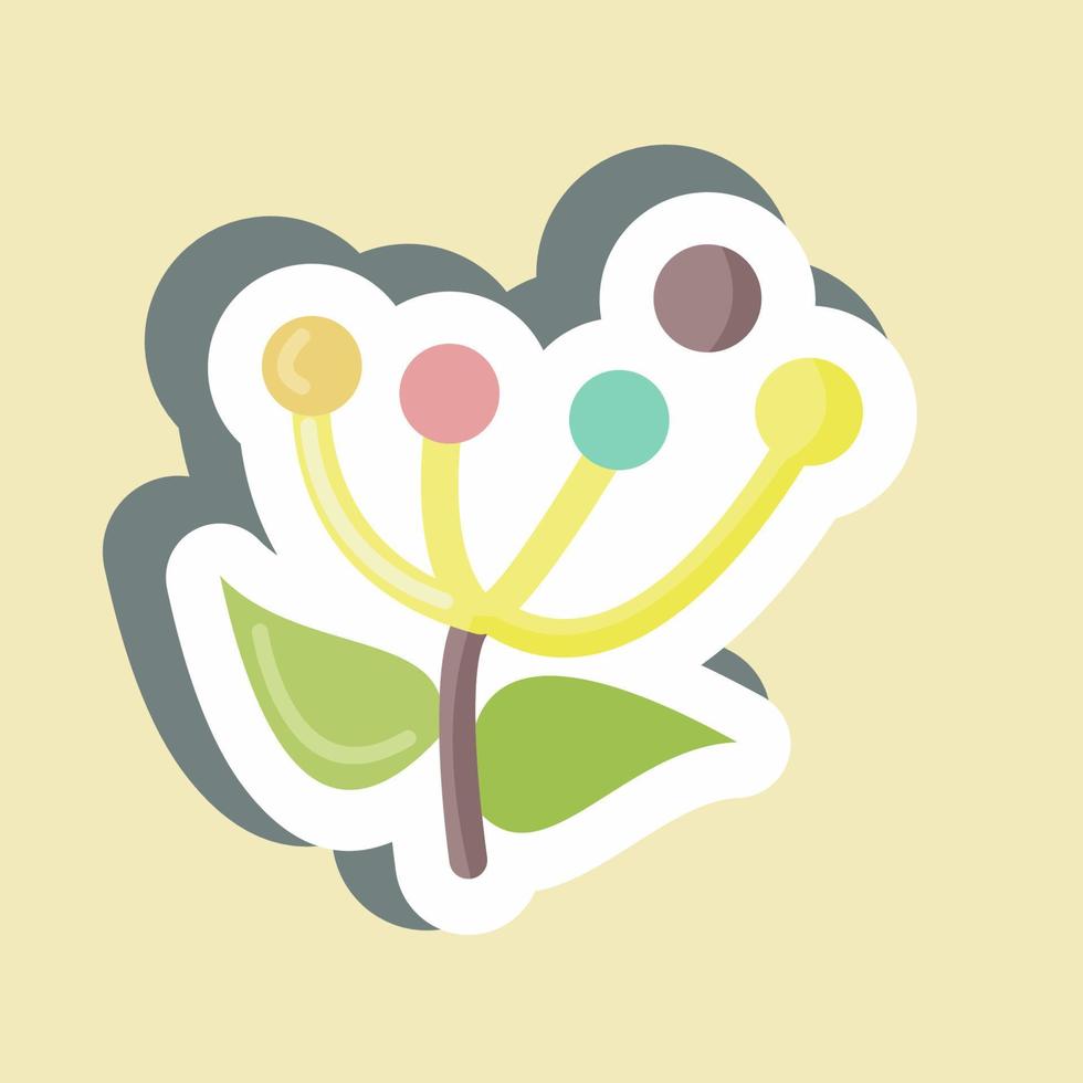 Sticker Pollen. suitable for Bee Farm. simple design editable. design template vector. simple illustration vector