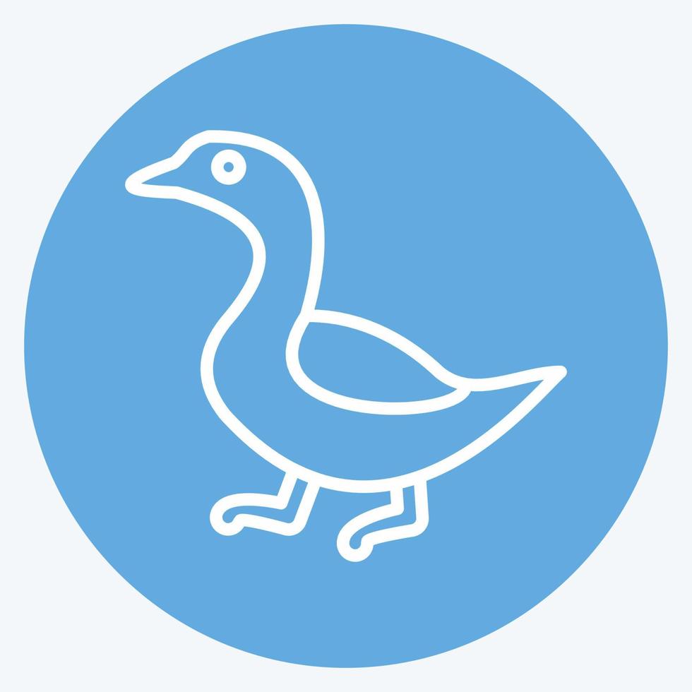 Icon Goose. suitable for Meat. blue eyes style. simple design editable. design template vector. simple illustration vector