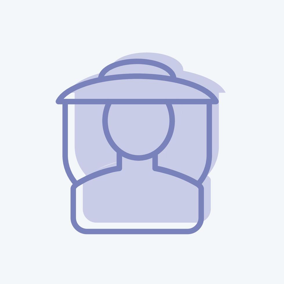 Icon Beekeeper. suitable for Bee Farm. two tone style. simple design editable. design template vector. simple illustration vector