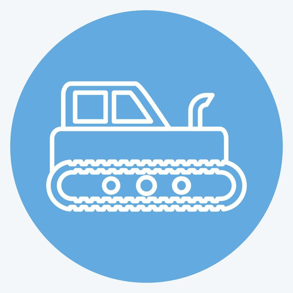 Icon Industrial Tractor. suitable for Education symbol. blue eyes style. simple design editable. design template vector. simple illustration vector