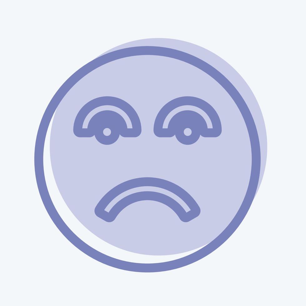 Icon Emoticon Disappointed. suitable for Emoticon symbol vector