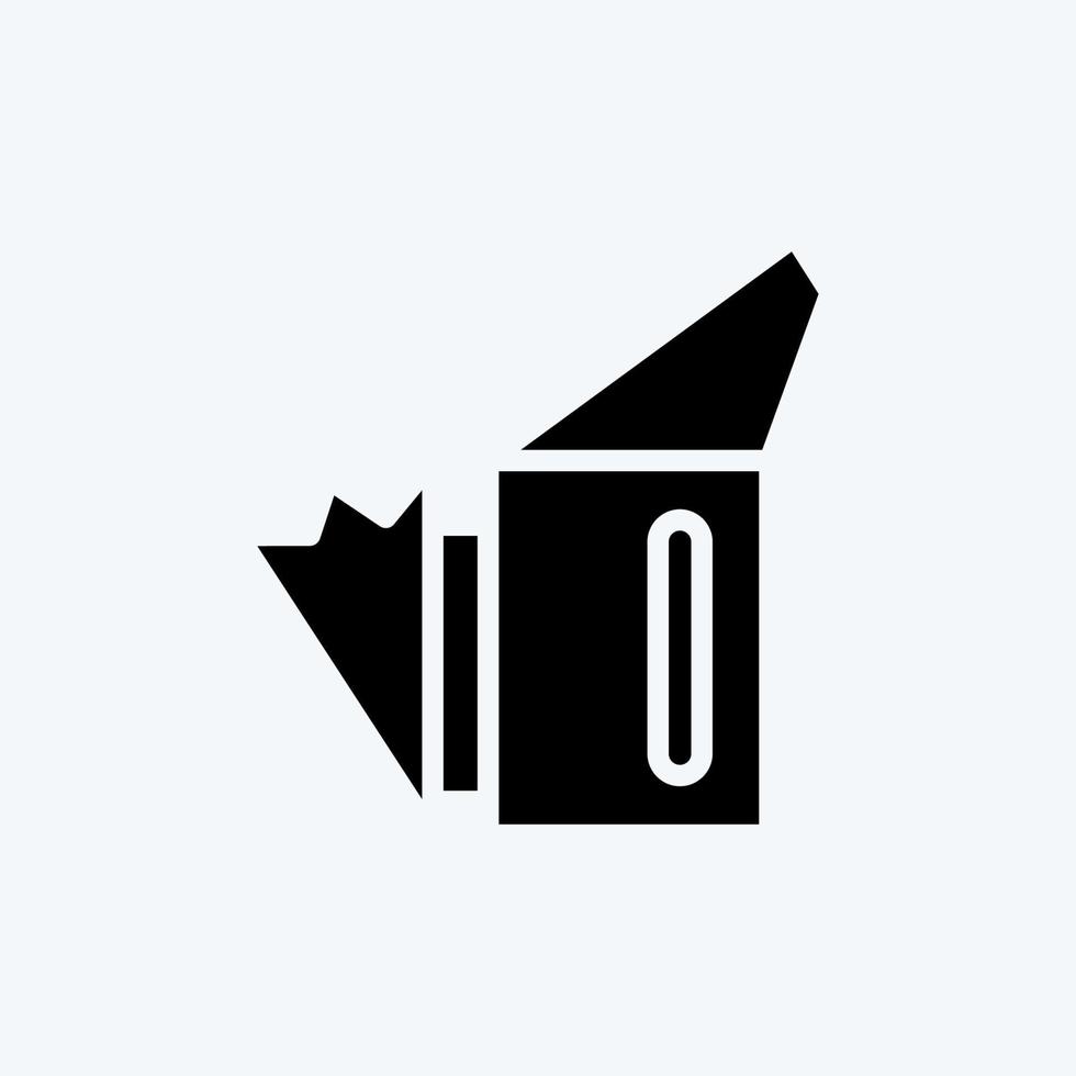 Icon Apiary Smoker. suitable for Bee Farm. Glyph Style. simple design editable. design template vector. simple illustration vector