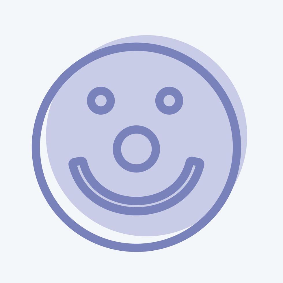 Icon Emoticon Clown. suitable for Emoticon symbol vector