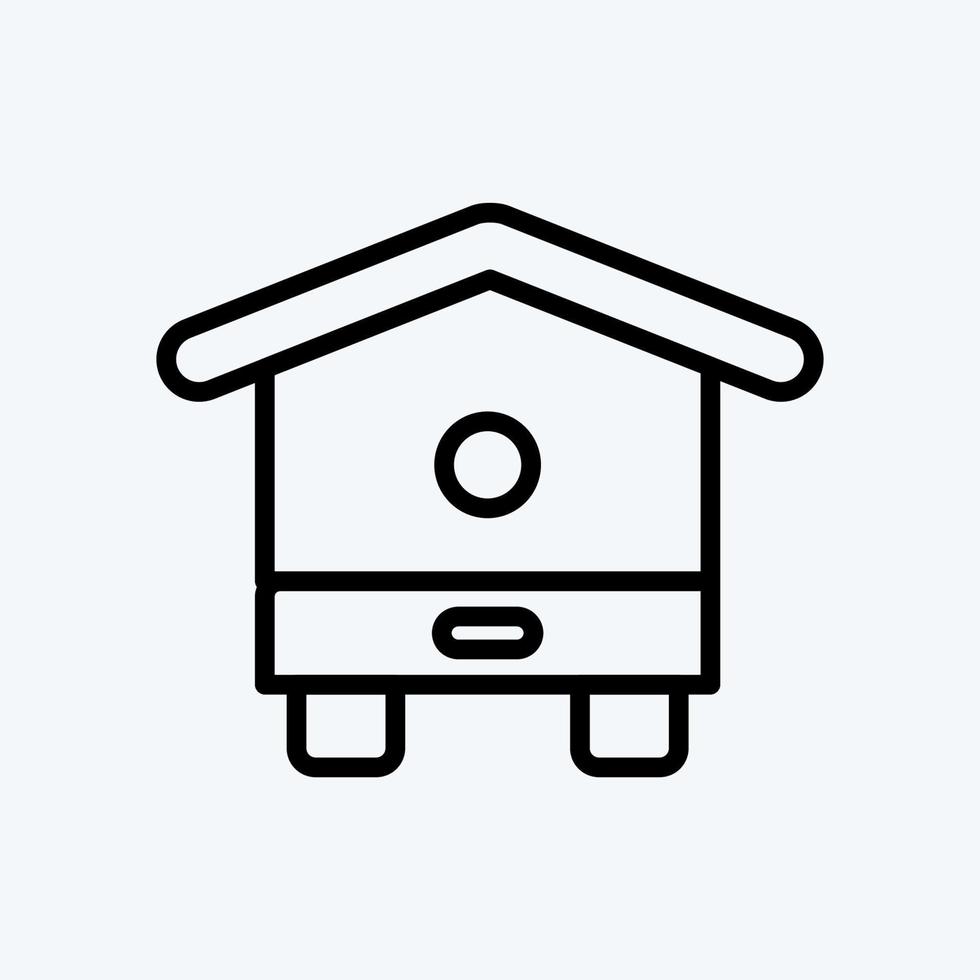 Icon Beehive. suitable for Bee Farm. Line Style. simple design editable. design template vector. simple illustration vector