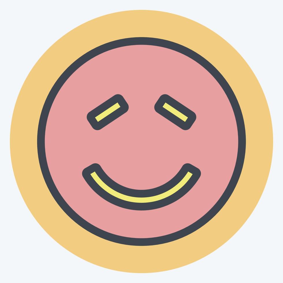 Icon Emoticon Shy. suitable for Emoticon symbol vector