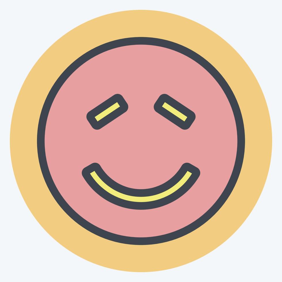 Icon Emoticon Shy. suitable for Emoticon symbol vector