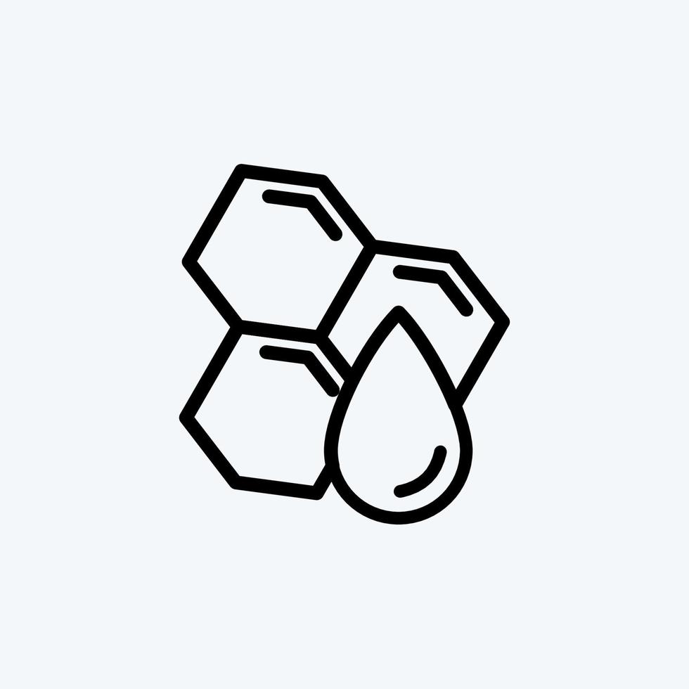 Icon Honeycomb. suitable for Bee Farm. Line Style. simple design editable. design template vector. simple illustration vector
