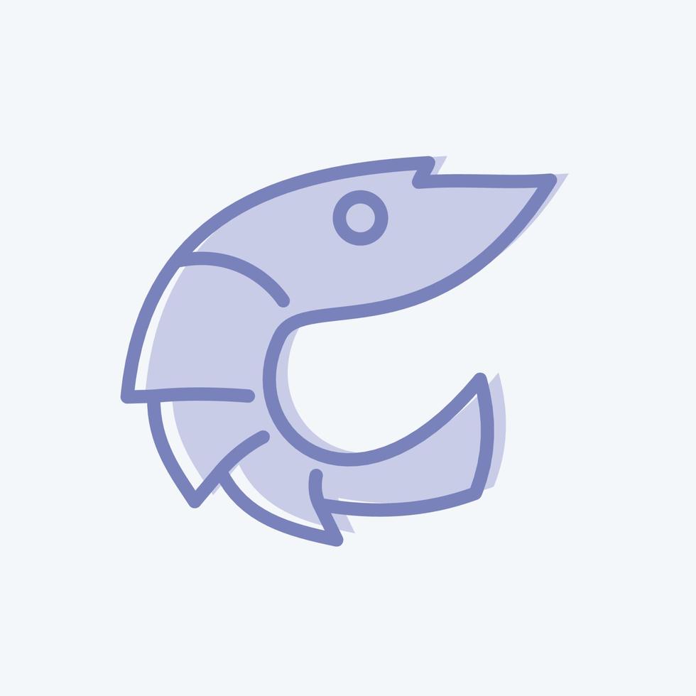Icon Shrimp. suitable for Meat. two tone style. simple design editable. design template vector. simple illustration vector