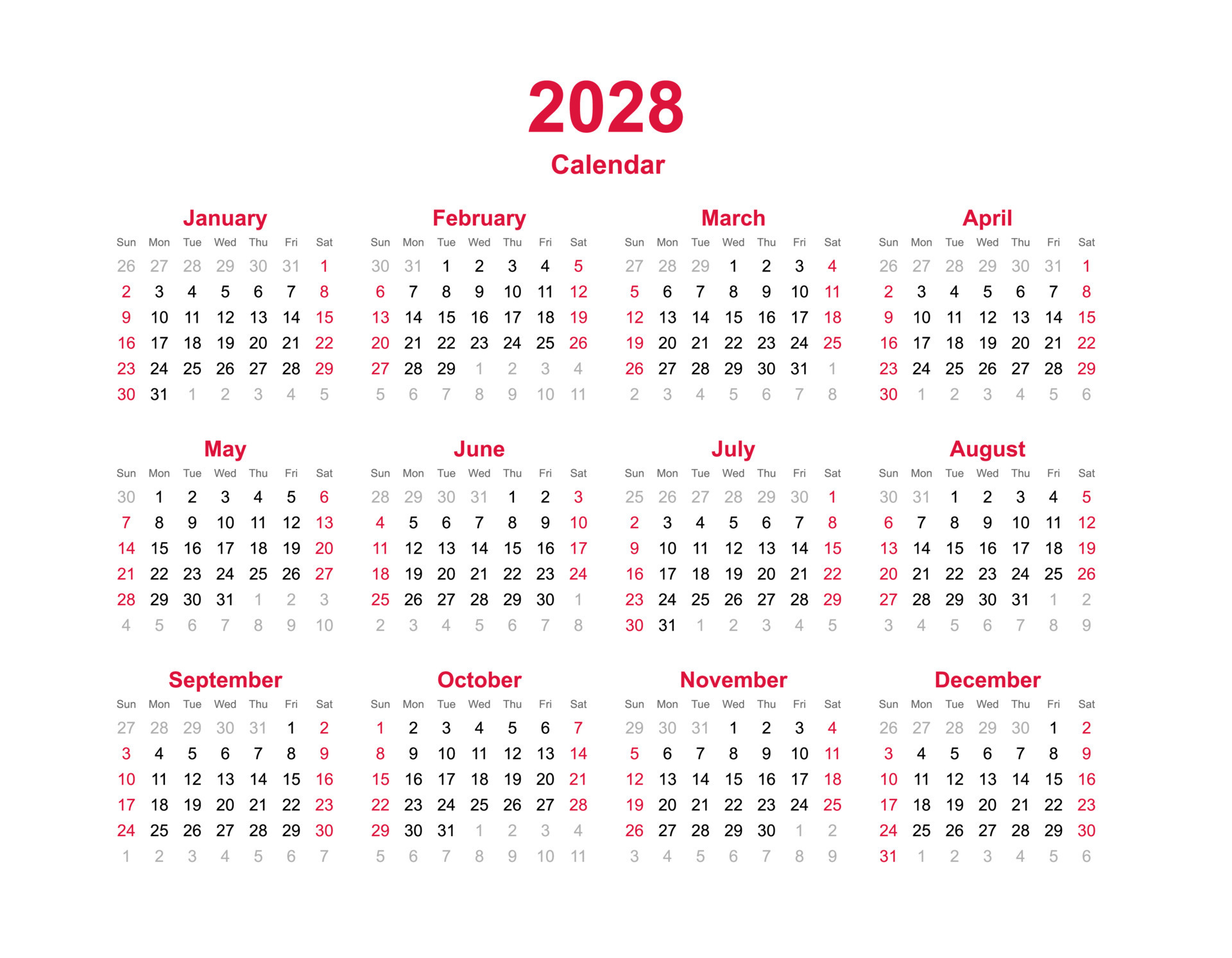 Календарь 2022