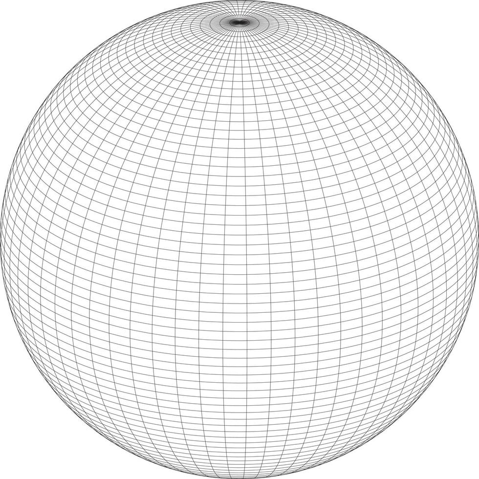 Wireframe sphere. Wireframe globe. vector