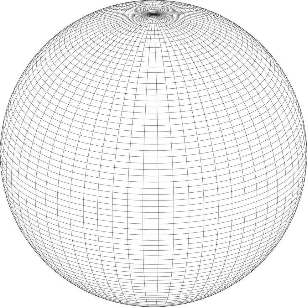 Wireframe sphere. Wireframe globe. vector