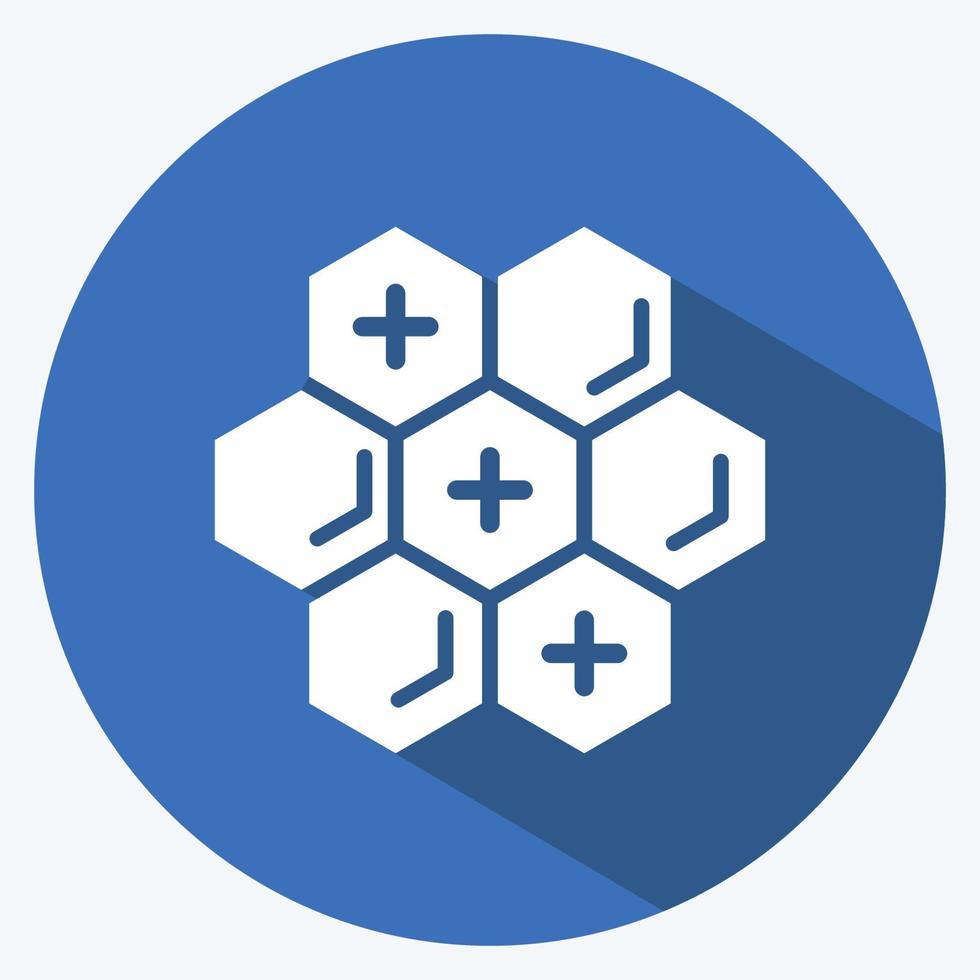 Icon Propolis. suitable for Bee Farm. Long Shadow Style. simple design editable. design template vector. simple illustration vector