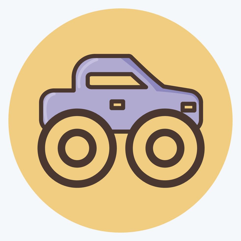 Icon Monster Truck. suitable for Education symbol. flat style. simple design editable. design template vector. simple illustration vector