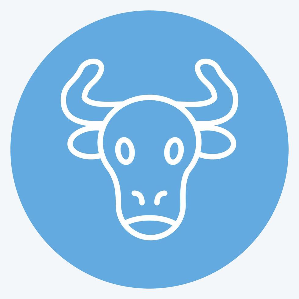 Icon Beef. suitable for Meat. blue eyes style. simple design editable. design template vector. simple illustration vector