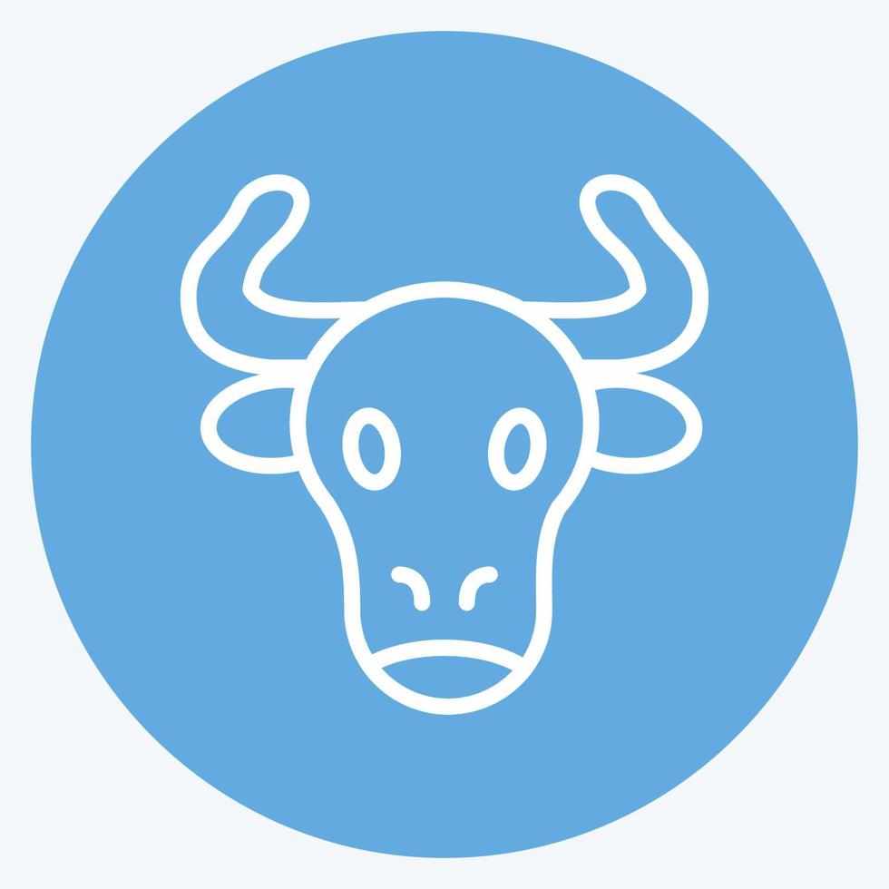 Icon Beef. suitable for Meat. blue eyes style. simple design editable. design template vector. simple illustration vector