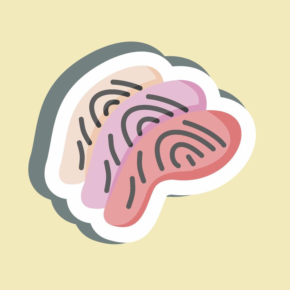 Sticker Fish Fillet. suitable for Meat. simple design editable. design template vector. simple illustration vector