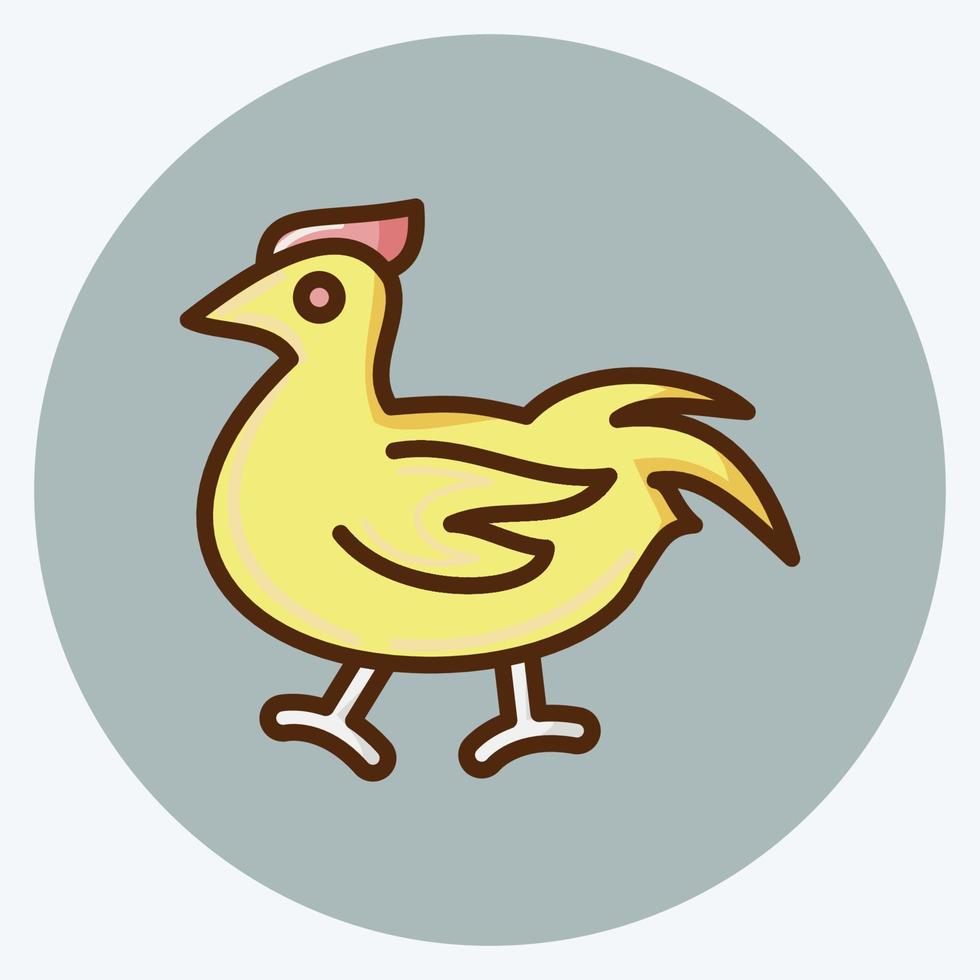 Icon Chicken. suitable for Meat. flat style. simple design editable. design template vector. simple illustration vector