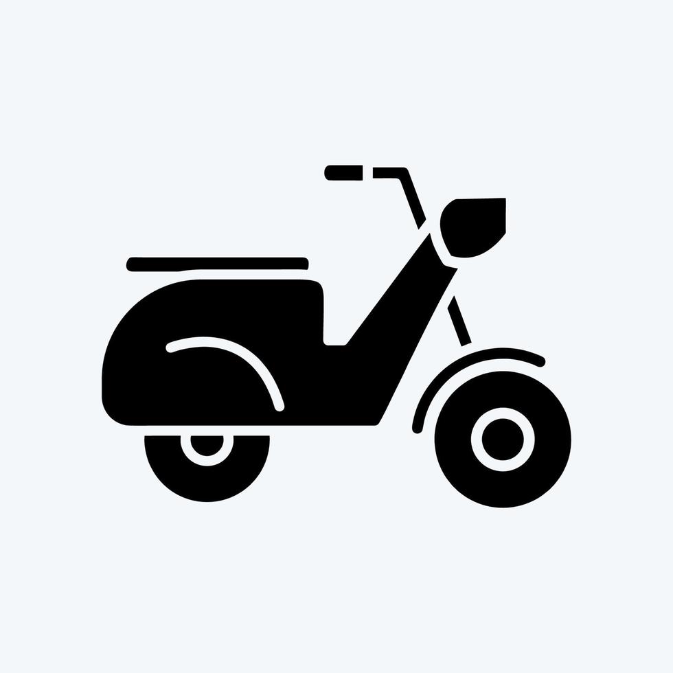 Icon Scooter. suitable for Education symbol. glyph style. simple design editable. design template vector. simple illustration vector