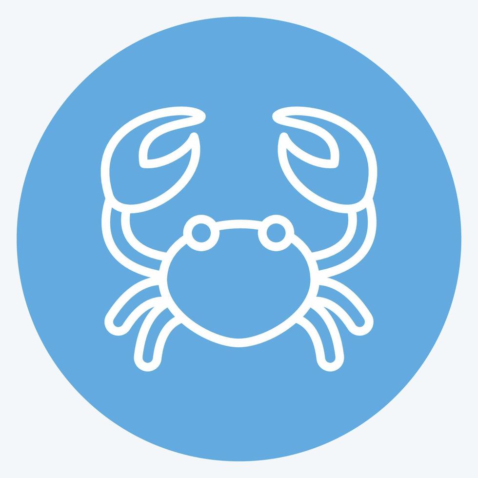 Icon Crab. suitable for Meat. blue eyes style. simple design editable. design template vector. simple illustration vector