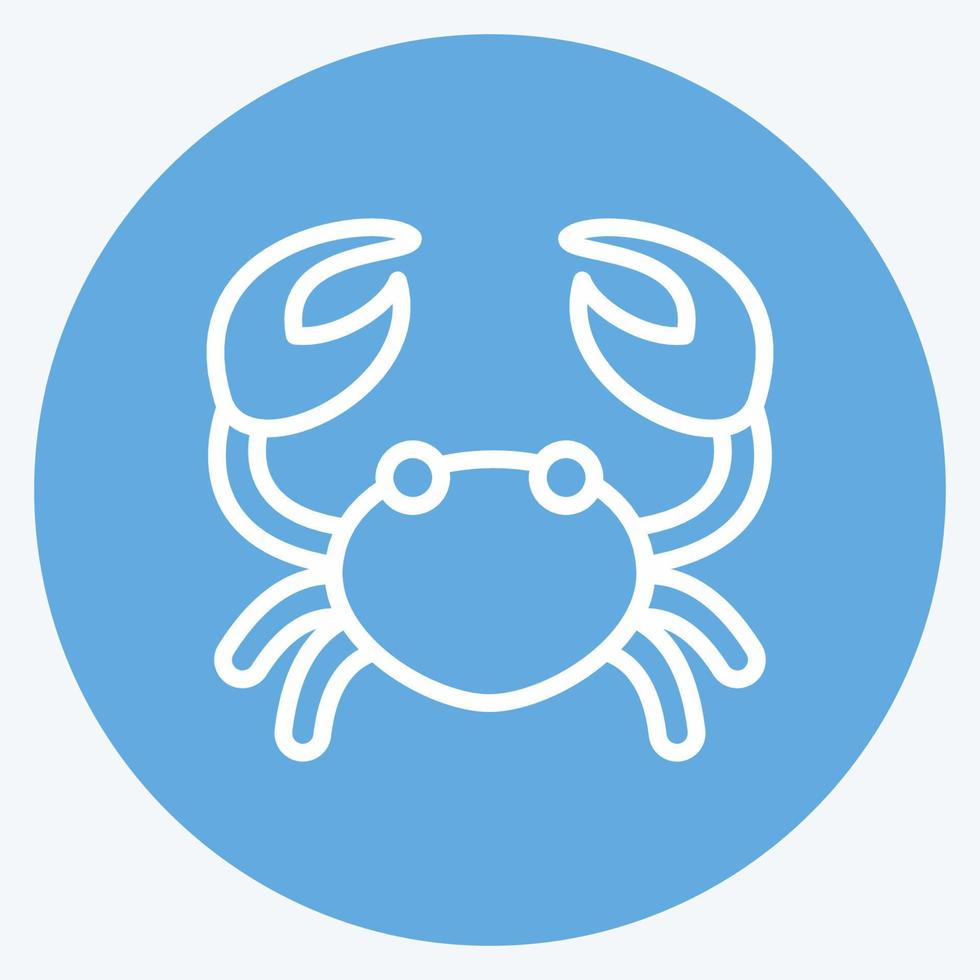 Icon Crab. suitable for Meat. blue eyes style. simple design editable. design template vector. simple illustration vector