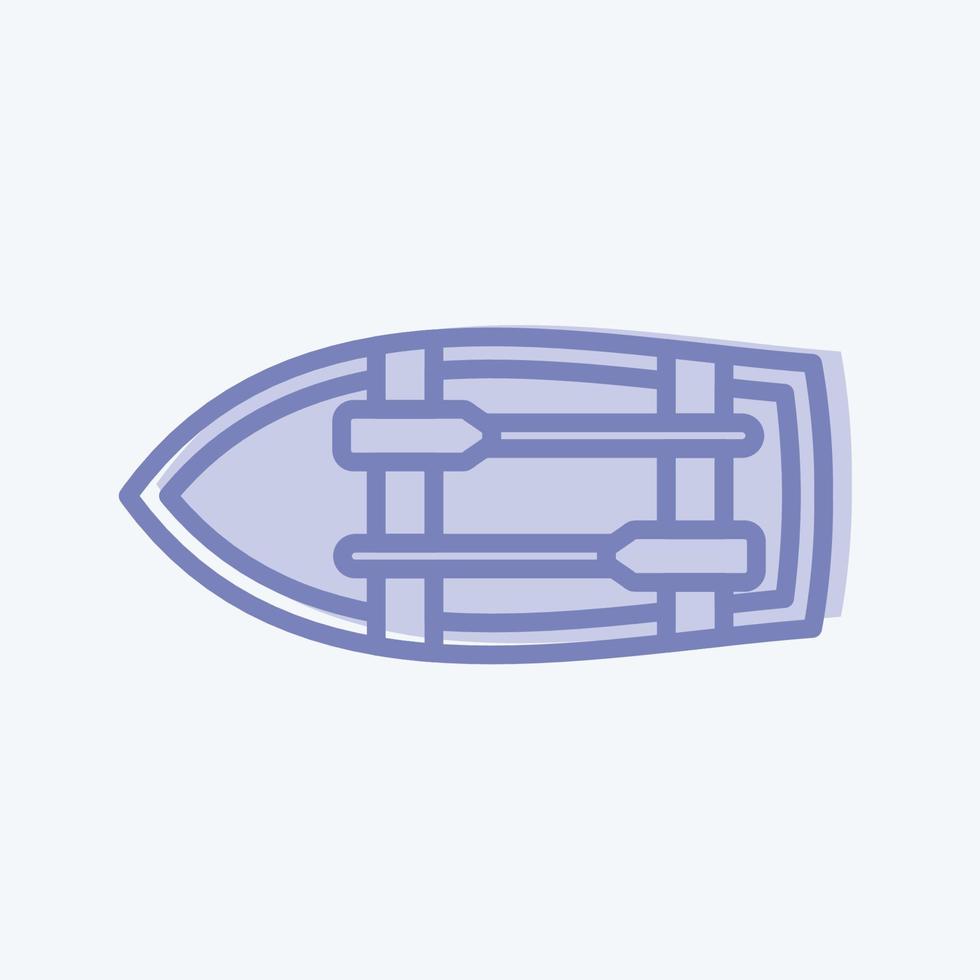 Icon Dinghy. suitable for Education symbol. two tone style. simple design editable. design template vector. simple illustration vector