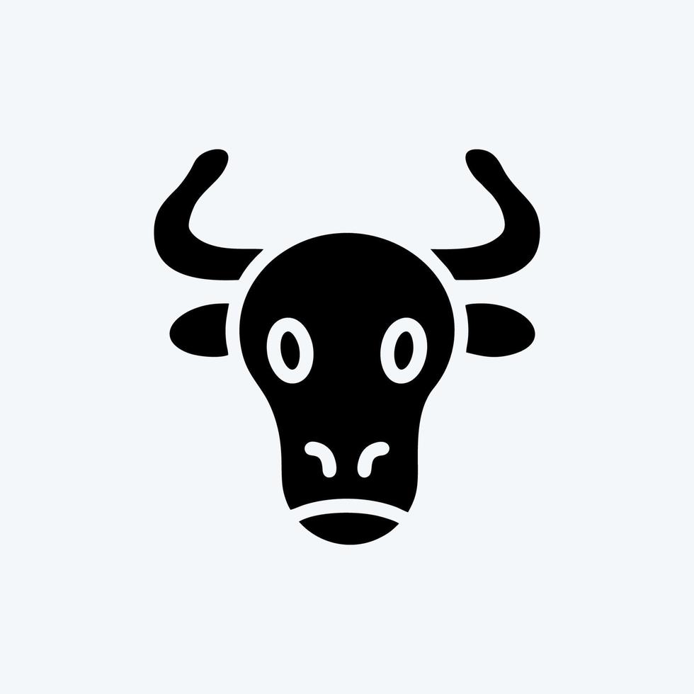 Icon Beef. suitable for Meat. glyph style. simple design editable. design template vector. simple illustration vector