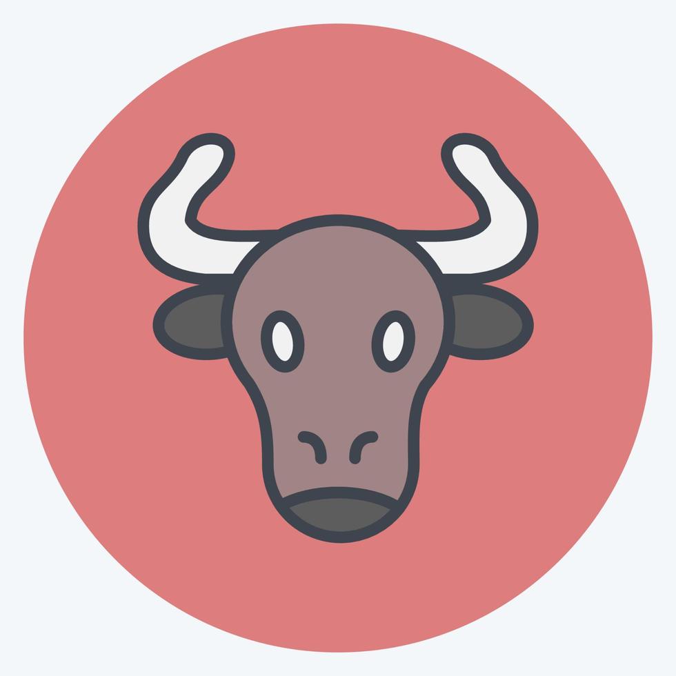 Icon Beef. suitable for Meat. color mate style. simple design editable. design template vector. simple illustration vector