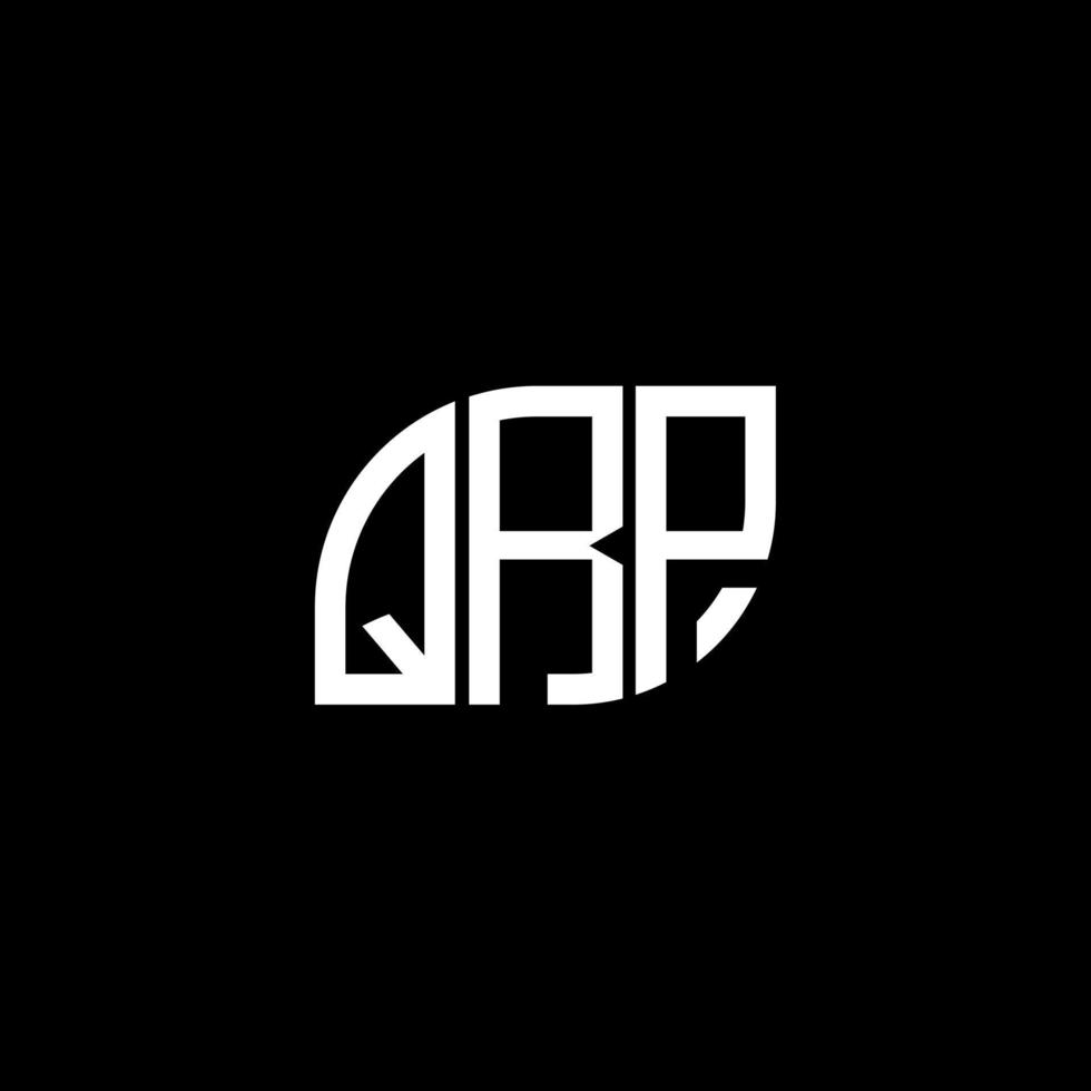 QRP letter logo design on black background. QRP creative initials letter logo concept. QRP letter design. vector