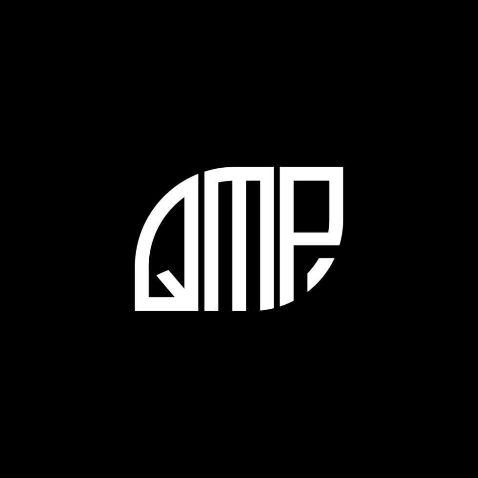 QMP creative initials letter logo concept. QMP letter design.QMP letter logo design on black background. QMP creative initials letter logo concept. QMP letter design. vector