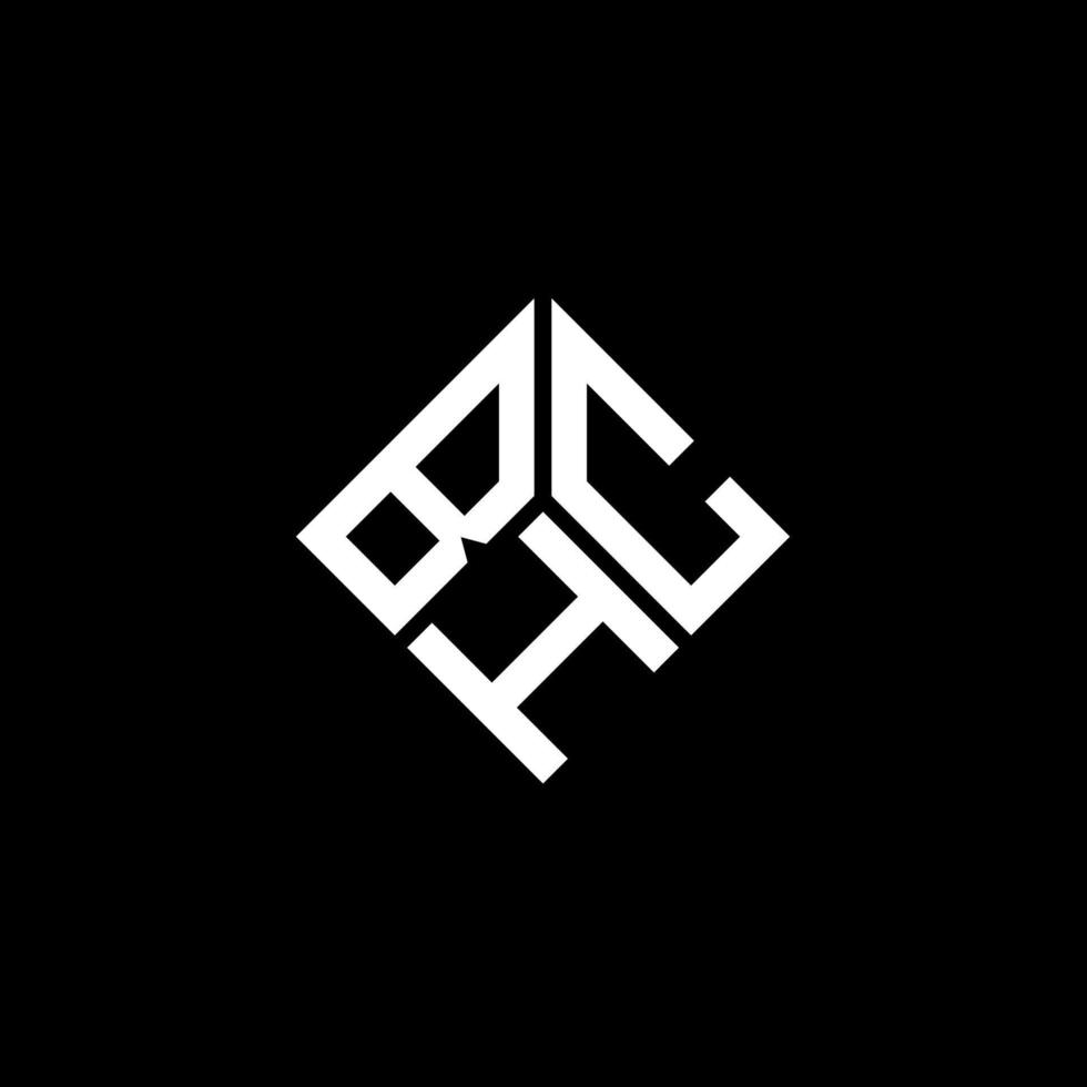 diseño de logotipo de letra bhc sobre fondo negro. concepto de logotipo de letra de iniciales creativas bhc. diseño de letras bhc. vector