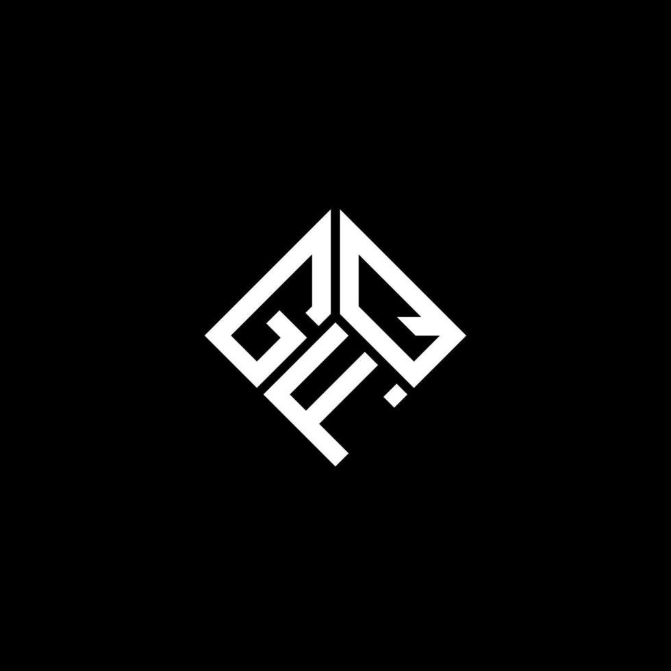 diseño de logotipo de letra gfq sobre fondo negro. concepto de logotipo de letra de iniciales creativas gfq. diseño de letras gfq. vector