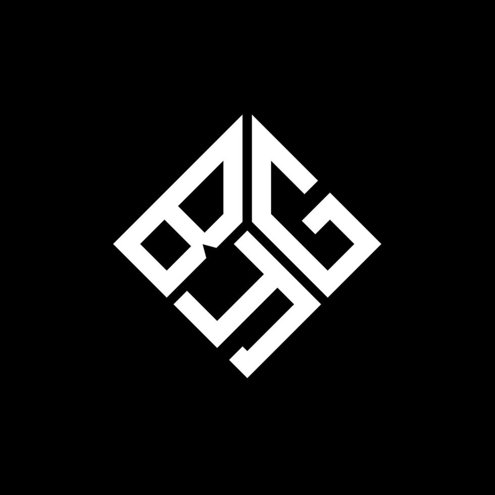BYG letter logo design on black background. BYG creative initials letter logo concept. BYG letter design. vector
