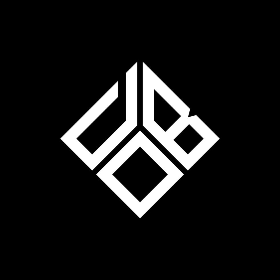 diseño de logotipo de letra dob sobre fondo negro. concepto de logotipo de letra inicial creativa dob. diseño de letra dob. vector