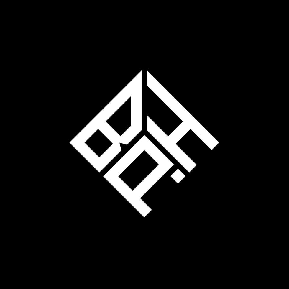 diseño de logotipo de letra bph sobre fondo negro. concepto de logotipo de letra de iniciales creativas bph. diseño de letra bph. vector